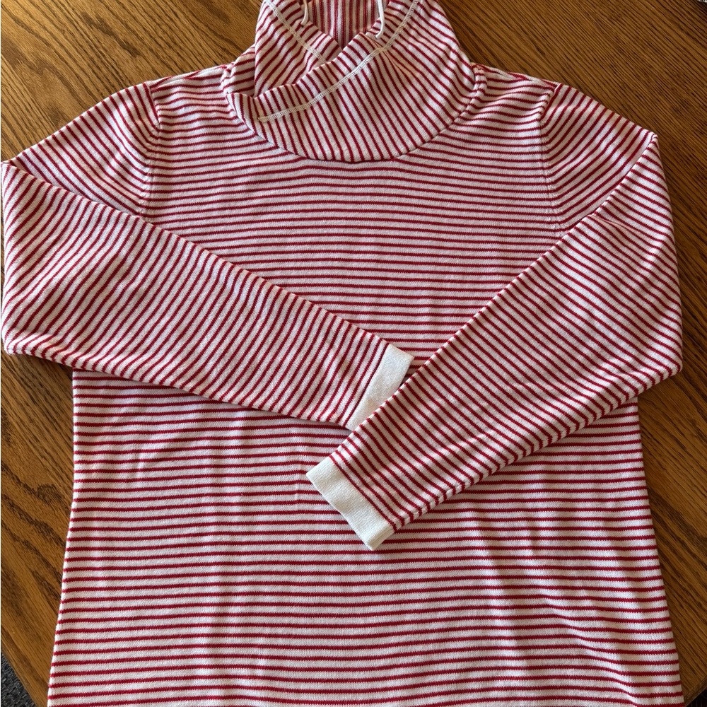 CAbi Red and White Ringmaster Pullover